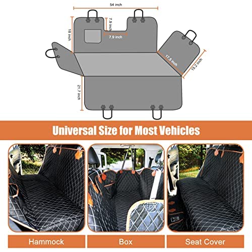 Yagud Dog Car Seat Cover for Back Seat,100% Waterproof Back Seat C...