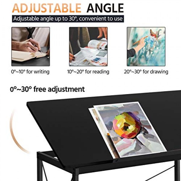 YAHEETECH Drafting Table Drawing/Crafting Table/Desk Art Desk for ...