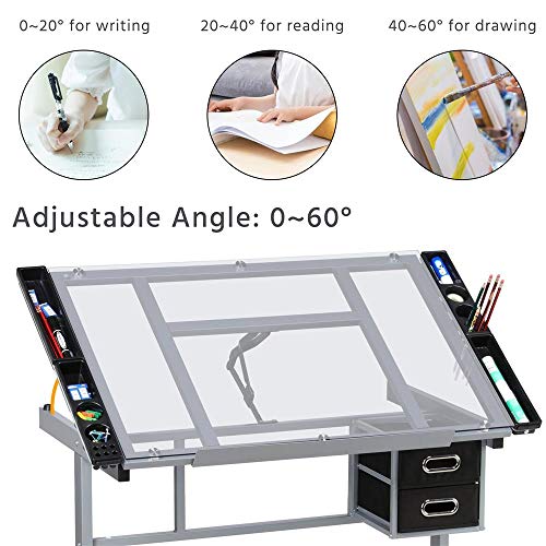 YAHEETECH Drafting Table Drawing Desk Art Desk Table Art Artist Cr...