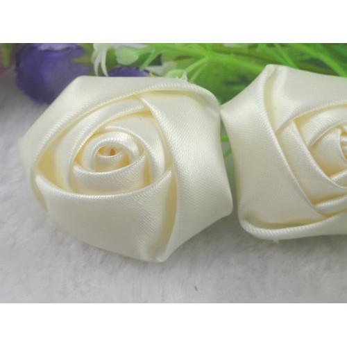 YAKA 20pcs Handmade Stereo Fabric Rose Flowers for DIY Headdress F...
