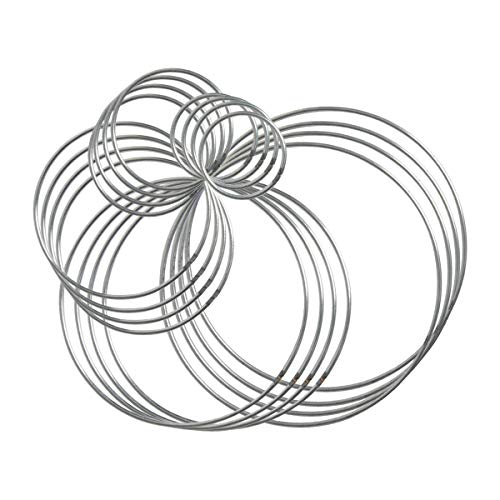 yalansmaiP 20 Pieces Metal Dream Catcher Rings Hoops Steel Craft S...