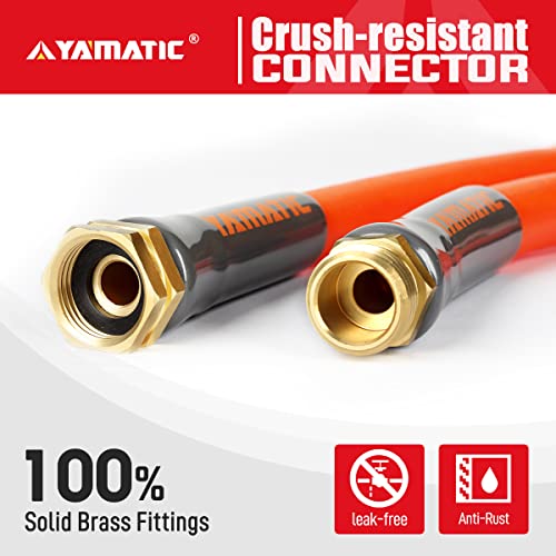 YAMATIC Heavy Duty Garden Hose 5/8 in x 30 ft, Super Flexible Wate...
