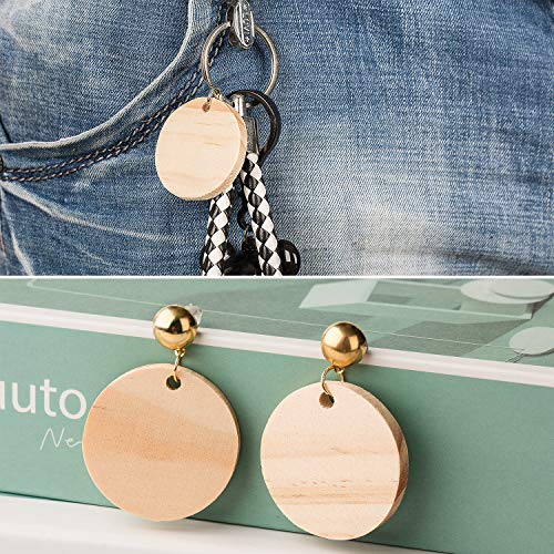 Yangbaga 80 Pcs Natural Wood Slices ，1.5 inch Unfinished Wood Sig...