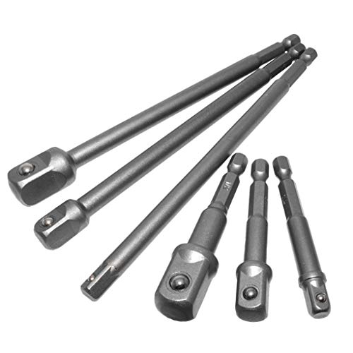 yangyang 6pcs Hex Shank Wrench Drive Power Extension Drill Bit Soc...
