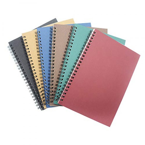Yansanido 6 Pack Soft Cover Spiral Notebook Journal A5 120 Pages...
