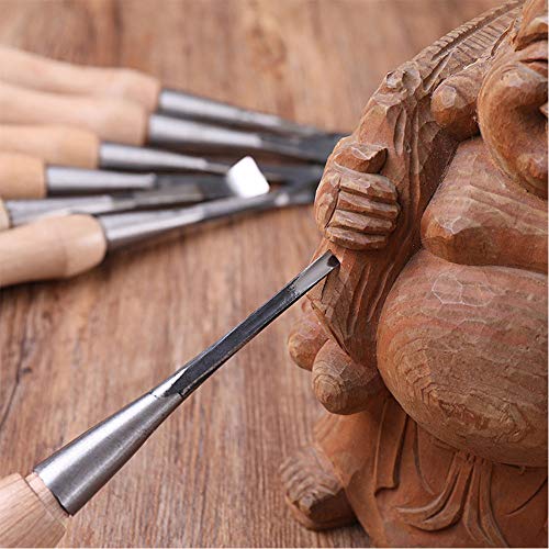 10Pcs55 Steel Professional Wood Carving Hand Chisels Set Wood Chis...