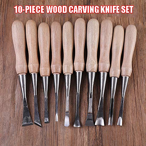 10Pcs55 Steel Professional Wood Carving Hand Chisels Set Wood Chis...