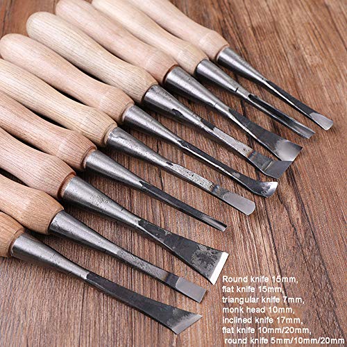 10Pcs55 Steel Professional Wood Carving Hand Chisels Set Wood Chis...