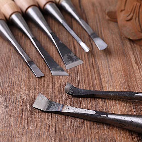 10Pcs55 Steel Professional Wood Carving Hand Chisels Set Wood Chis...