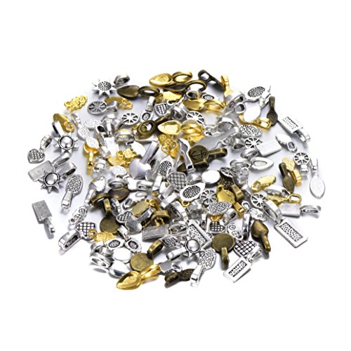 100pcs Mix Color Style Spoon Glue on Bail for Earring Bails or Scr...