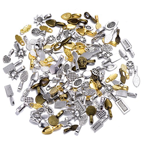 100pcs Mix Color Style Spoon Glue on Bail for Earring Bails or Scr...