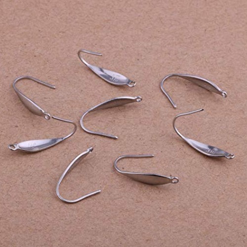 50pcs Stainless Steel Ear Wire Earring Hooks Findings for DIY Jewe...
