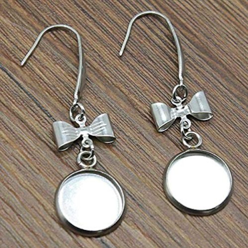 50pcs Stainless Steel Ear Wire Earring Hooks Findings for DIY Jewe...