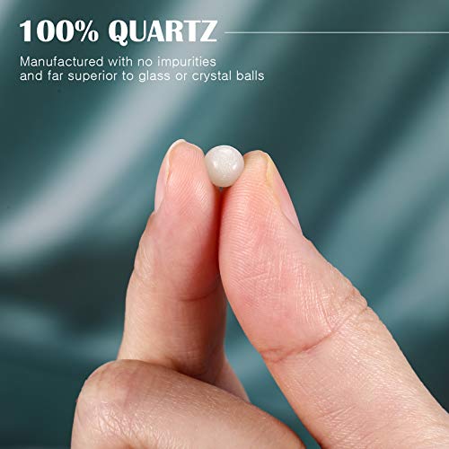 90 Pieces Quartz Pearl Balls 6 mm Quartz Balls Beads UV Reactive G...