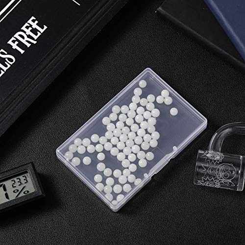 90 Pieces Quartz Pearl Balls 6 mm Quartz Balls Beads UV Reactive G...