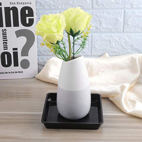 Yardwe 10 PCS Square Plastic Plant Saucer Tray Plant Pot Saucer Fl...