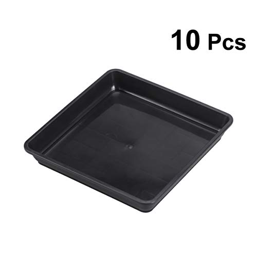 Yardwe 10 PCS Square Plastic Plant Saucer Tray Plant Pot Saucer Fl...