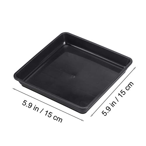 Yardwe 10 PCS Square Plastic Plant Saucer Tray Plant Pot Saucer Fl...