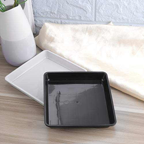 Yardwe 10 PCS Square Plastic Plant Saucer Tray Plant Pot Saucer Fl...