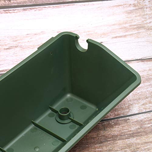 YARDWE 2PCS Vertical Wall- Mounted Planter Pot Railing Hanging Flo...