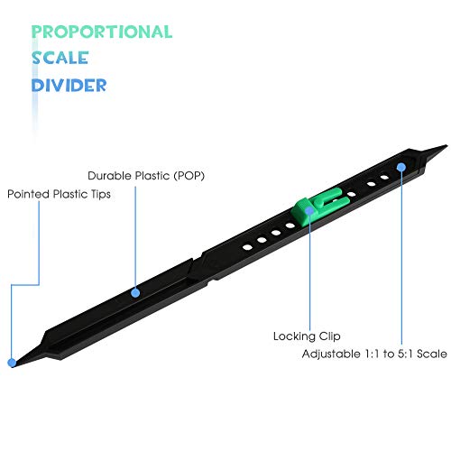 YARKOR 10 Inches Artist Proportional Scale Divider Drawing Tool, P...
