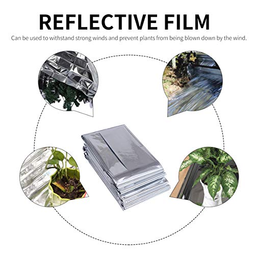 YARNOW Reflective Mylar Film Garden Greenhouse Covering Foil Sheet...