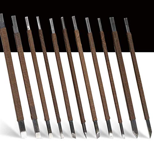 Stone Carving Tools, 11 Pcs Stone Seal Craft Engraving Wood Carvin...