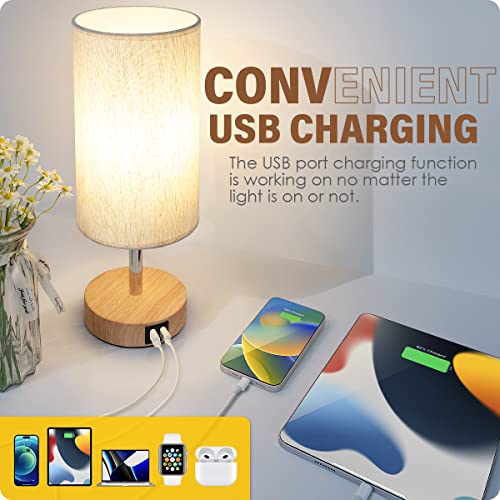 Yarra-Decor Bedside Lamp with USB Port - Touch Control Table Lamp ...
