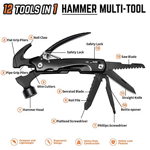 Gifts for Men, Camping Accessories Survival Gear, All in One Mini ...