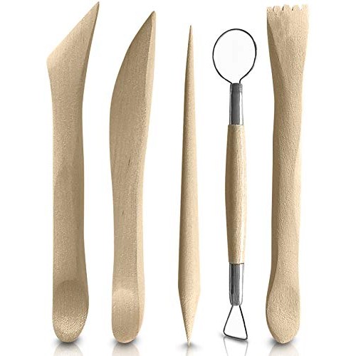 Polymer Clay Sculpting Tools Set - 5 Pcs Pottery Tool Kit - Cerami...