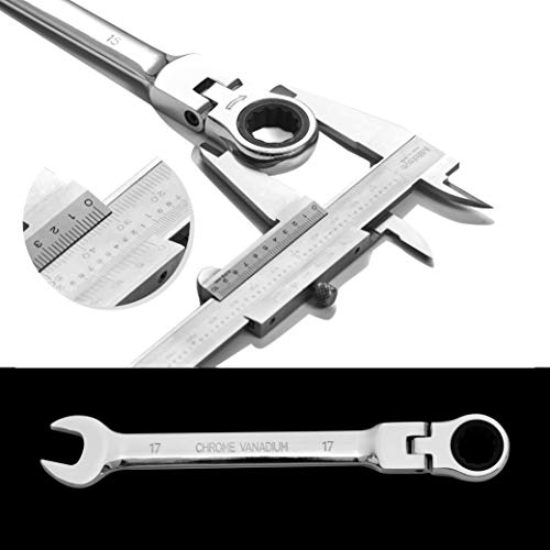 Yashong 12-Piece 8-19MM Metric Flex-Head Ratcheting Wrench Set, Pr...