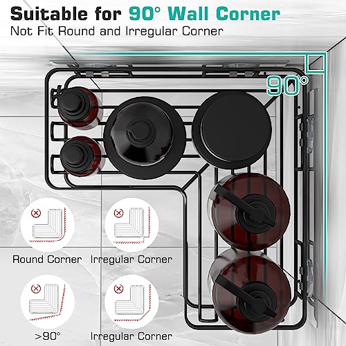 YASONIC Corner Shower Caddy, 3-Pack Adhesive Shower Caddy with Soa...