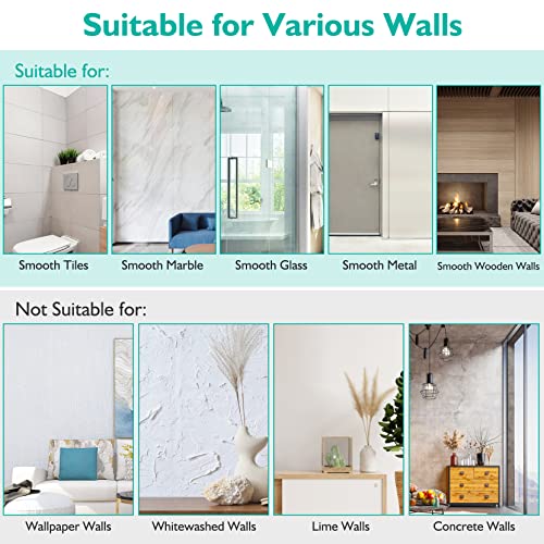 YASONIC Corner Shower Caddy, 3-Pack Adhesive Shower Caddy with Soa...