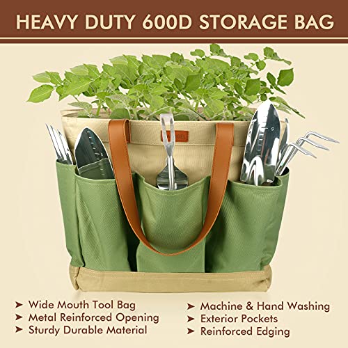 Gardening Tools Set of 10, YAUNGEL Stainless Steel Heavy Duty Gard...