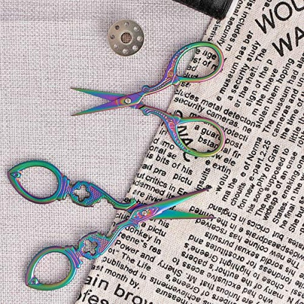 Vintage Embroidery Scissors, Crane Scissors, Grass And Flower Desi...