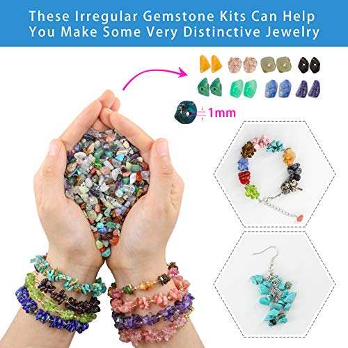 Ybxjges1330 pcs Irregular Crystal Chips Stone Beads Natural Gemsto...