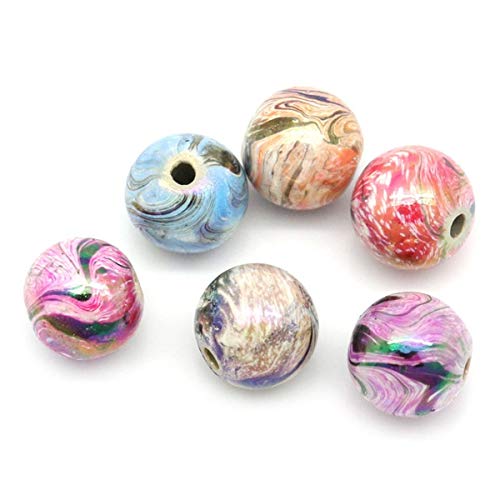 Yc 300pcs 8mm Mixed Color Multicolor Acrylic Round Ball Loose Bead...