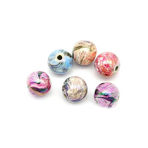 Yc 300pcs 8mm Mixed Color Multicolor Acrylic Round Ball Loose Bead...