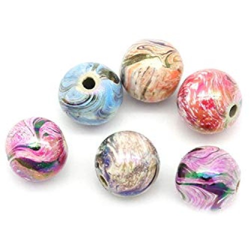Yc 300pcs 8mm Mixed Color Multicolor Acrylic Round Ball Loose Bead...