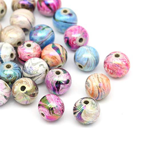 Yc 300pcs 8mm Mixed Color Multicolor Acrylic Round Ball Loose Bead...