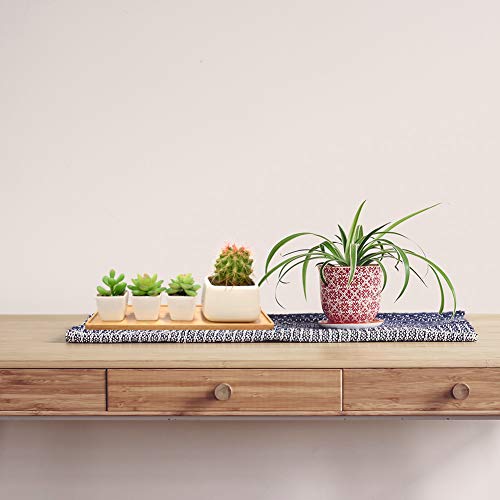 Plant Saucer, Mini Rectangle Bamboo Tray, Drainage Pot Saucer, Rec...