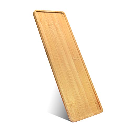 Plant Saucer, Mini Rectangle Bamboo Tray, Drainage Pot Saucer, Rec...