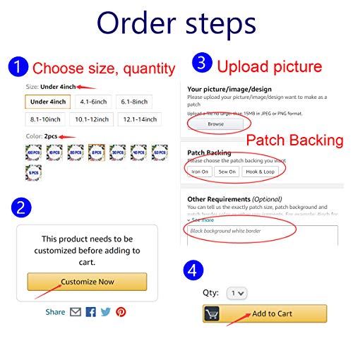Custom Design Embroidery Patches Any Size Any Logo Decorative Patc...