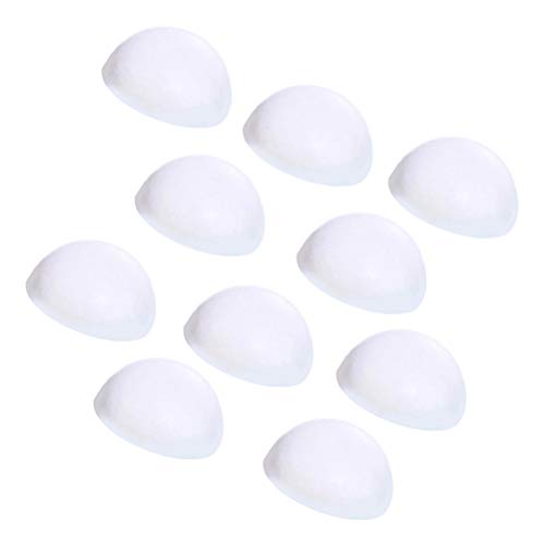 YeahiBaby 10pcs White Foam Balls Half Ball Shape Christmas Craft B...