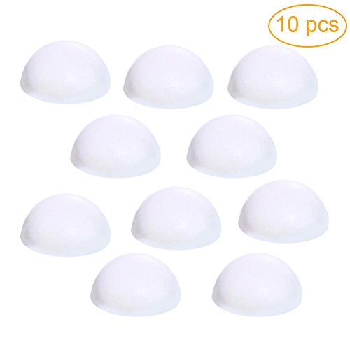 YeahiBaby 10pcs White Foam Balls Half Ball Shape Christmas Craft B...