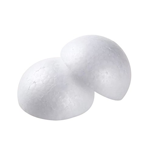 YeahiBaby 10pcs White Foam Balls Half Ball Shape Christmas Craft B...