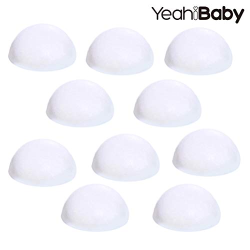 YeahiBaby 10pcs White Foam Balls Half Ball Shape Christmas Craft B...