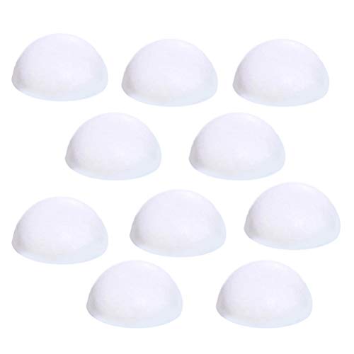 YeahiBaby 10pcs White Foam Balls Half Ball Shape Christmas Craft B...