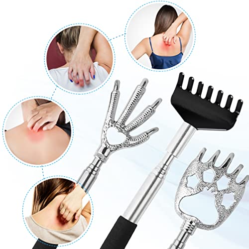 Yeipis 3 Pack Back Scratcher Metal Portable Telescoping Back scrat...