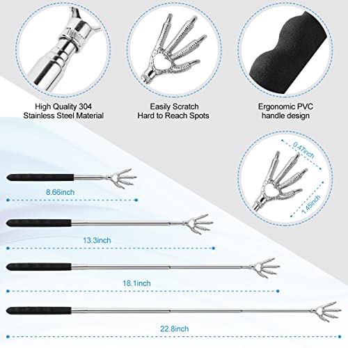 Yeipis 3 Pack Back Scratcher Metal Portable Telescoping Back scrat...